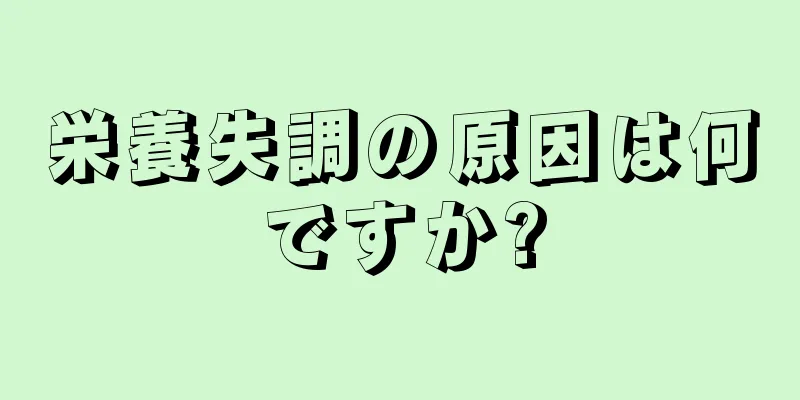栄養失調の原因は何ですか?
