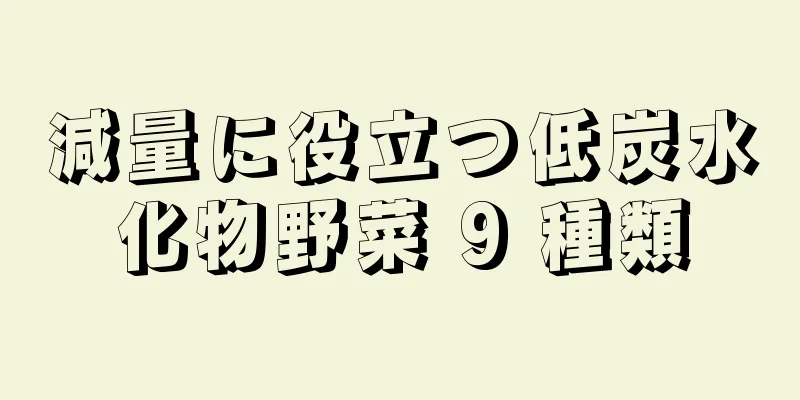 減量に役立つ低炭水化物野菜 9 種類
