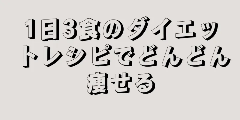 1日3食のダイエットレシピでどんどん痩せる