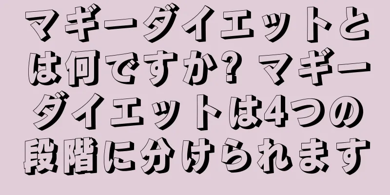 マギーダイエットとは何ですか? マギーダイエットは4つの段階に分けられます