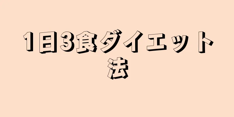 1日3食ダイエット法