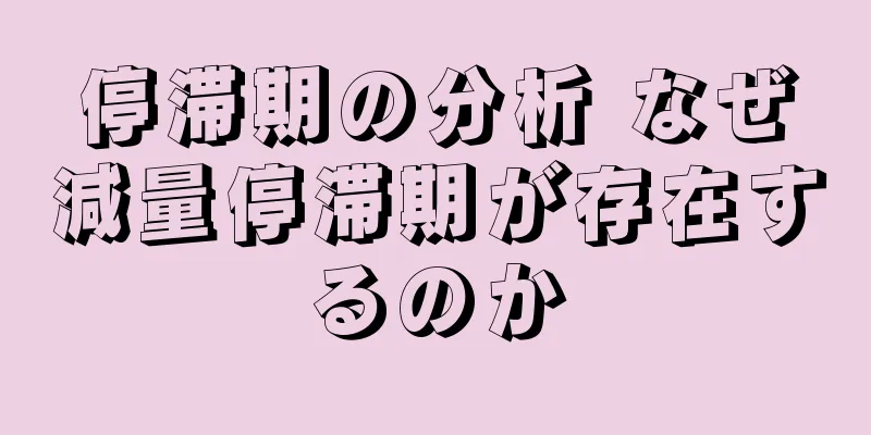 停滞期の分析 なぜ減量停滞期が存在するのか