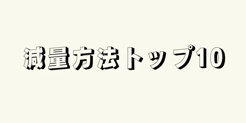 減量方法トップ10