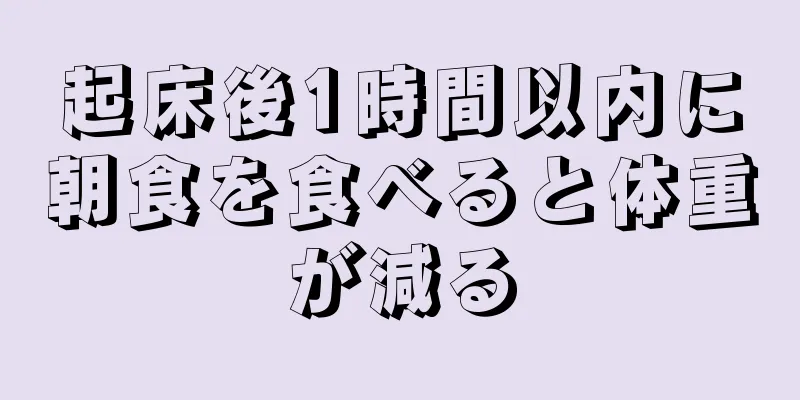 起床後1時間以内に朝食を食べると体重が減る