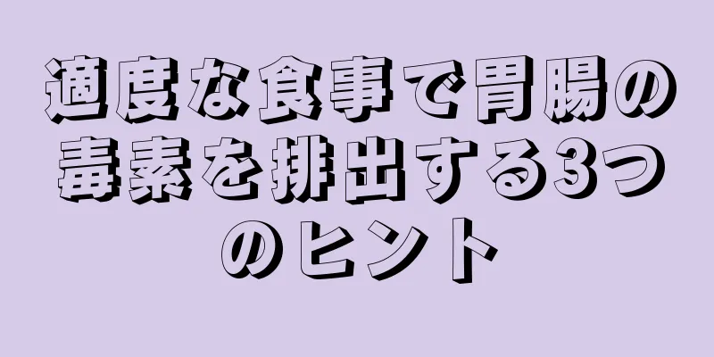 適度な食事で胃腸の毒素を排出する3つのヒント