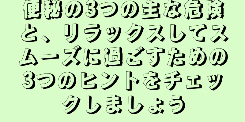 便秘の3つの主な危険と、リラックスしてスムーズに過ごすための3つのヒントをチェックしましょう