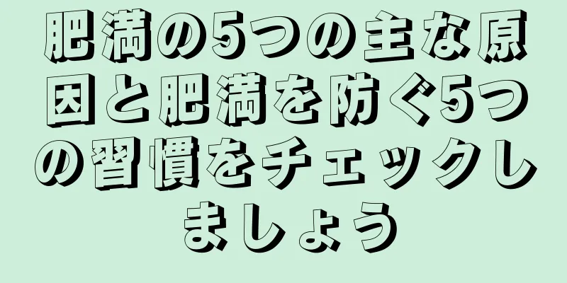 肥満の5つの主な原因と肥満を防ぐ5つの習慣をチェックしましょう