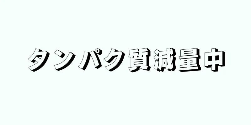 タンパク質減量中