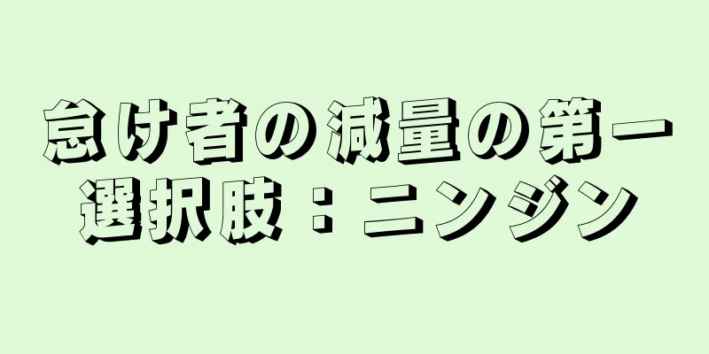 怠け者の減量の第一選択肢：ニンジン