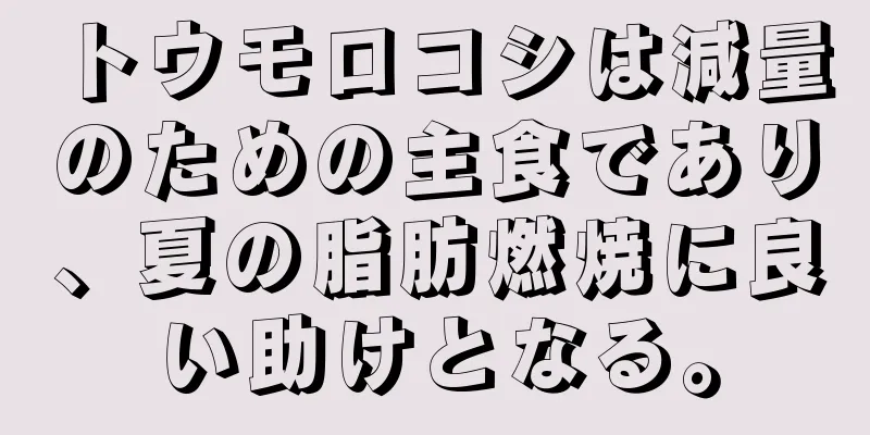 トウモロコシは減量のための主食であり、夏の脂肪燃焼に良い助けとなる。