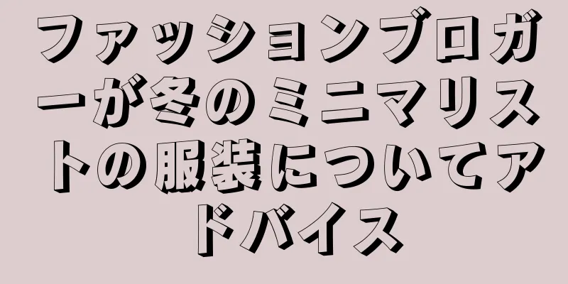 ファッションブロガーが冬のミニマリストの服装についてアドバイス