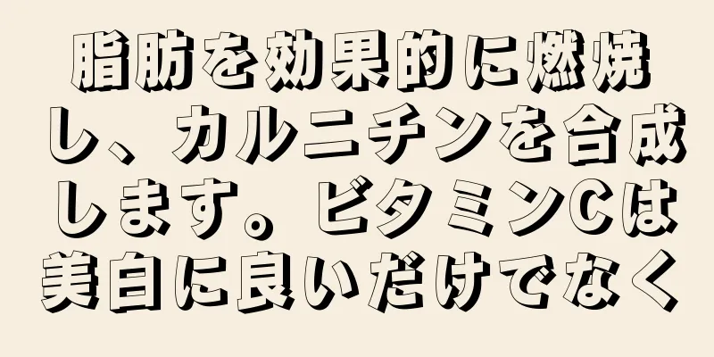 脂肪を効果的に燃焼し、カルニチンを合成します。ビタミンCは美白に良いだけでなく