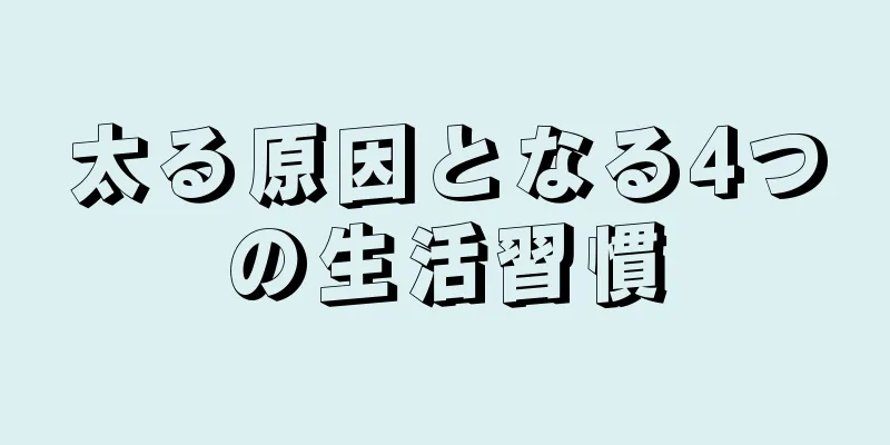 太る原因となる4つの生活習慣