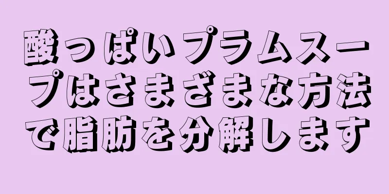 酸っぱいプラムスープはさまざまな方法で脂肪を分解します