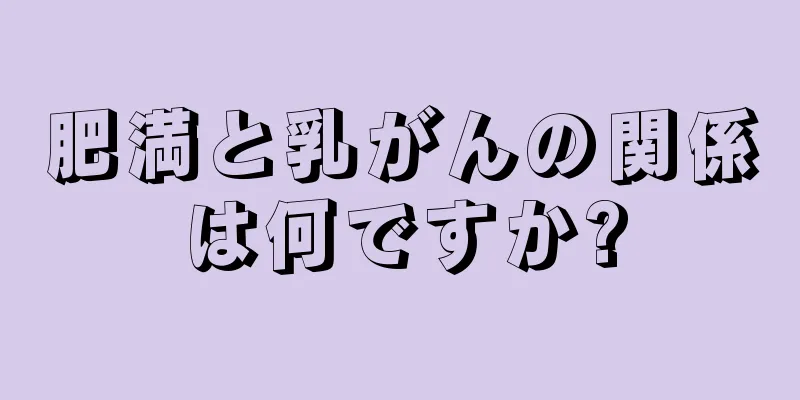 肥満と乳がんの関係は何ですか?