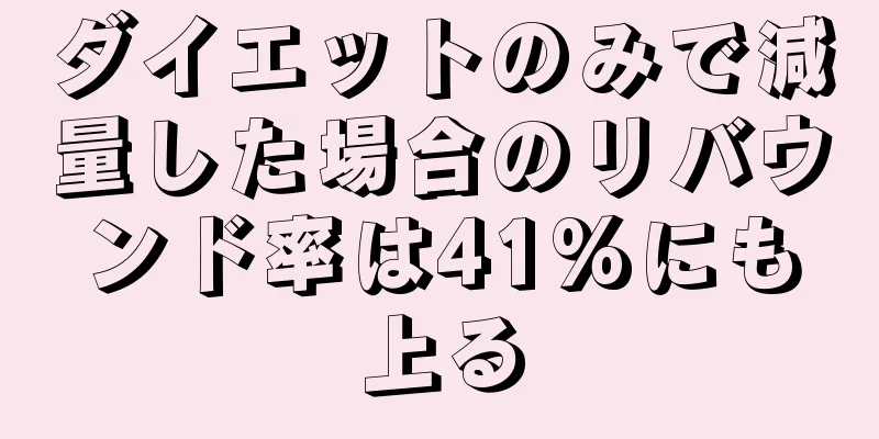 ダイエットのみで減量した場合のリバウンド率は41%にも上る