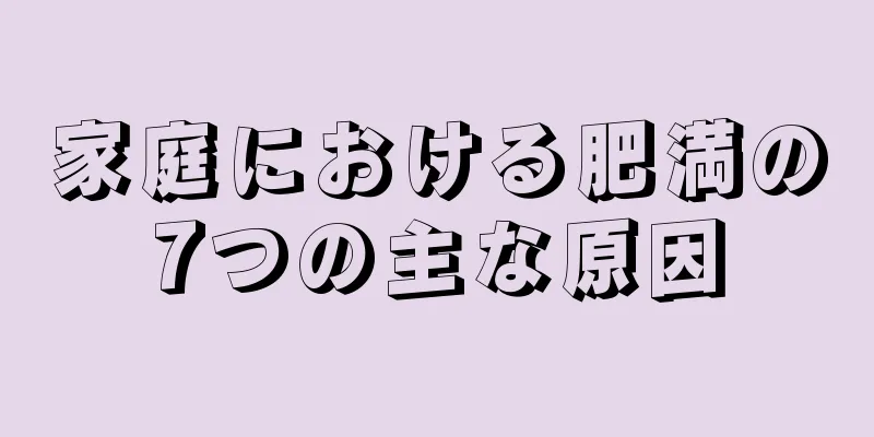 家庭における肥満の7つの主な原因