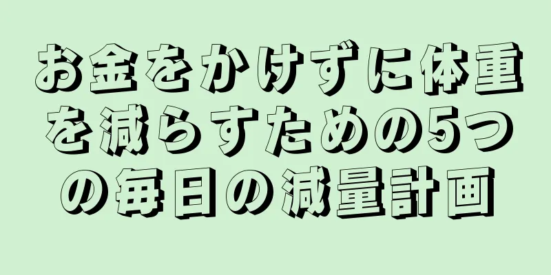 お金をかけずに体重を減らすための5つの毎日の減量計画