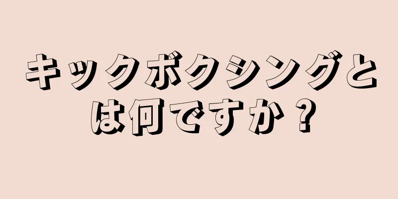 キックボクシングとは何ですか？