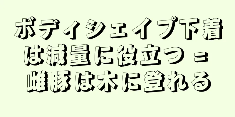 ボディシェイプ下着は減量に役立つ = 雌豚は木に登れる