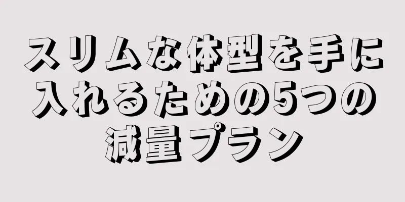 スリムな体型を手に入れるための5つの減量プラン
