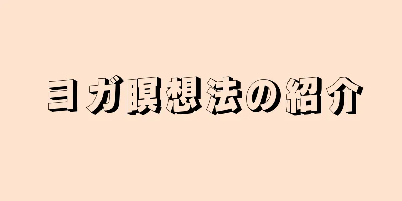 ヨガ瞑想法の紹介