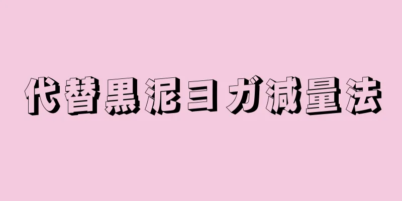 代替黒泥ヨガ減量法