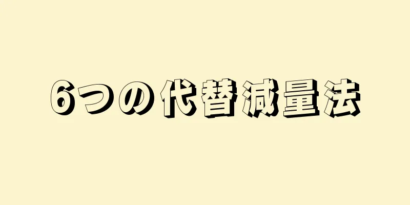 6つの代替減量法