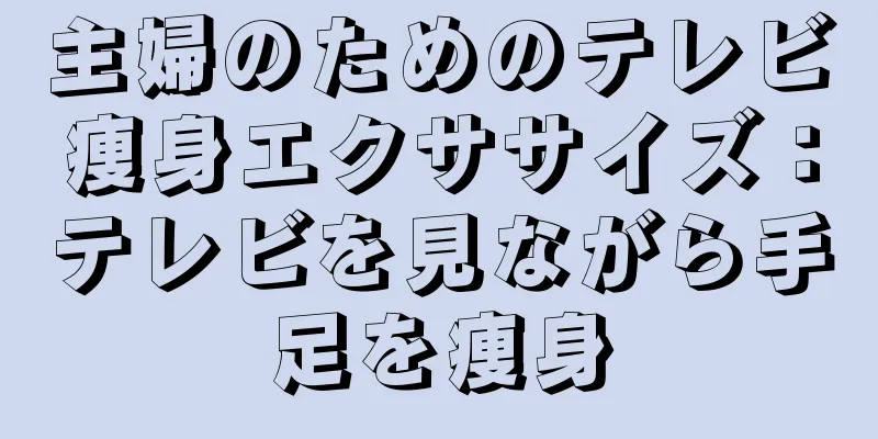主婦のためのテレビ痩身エクササイズ：テレビを見ながら手足を痩身