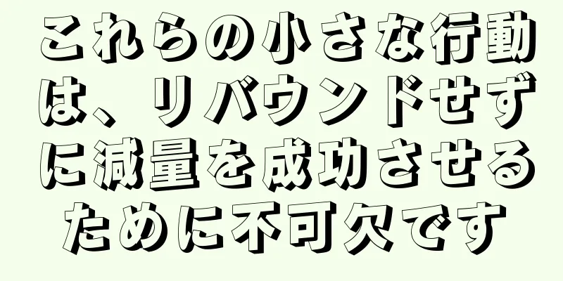 これらの小さな行動は、リバウンドせずに減量を成功させるために不可欠です