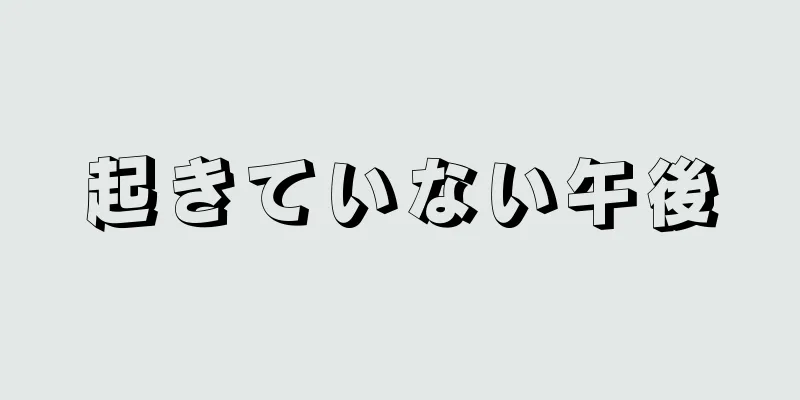 起きていない午後