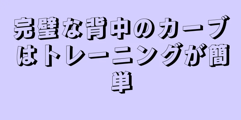 完璧な背中のカーブはトレーニングが簡単