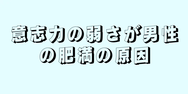 意志力の弱さが男性の肥満の原因