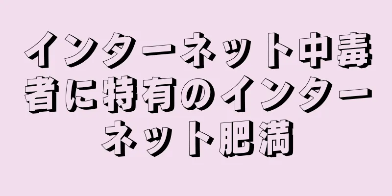 インターネット中毒者に特有のインターネット肥満
