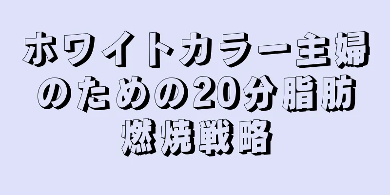 ホワイトカラー主婦のための20分脂肪燃焼戦略