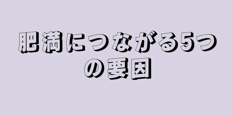肥満につながる5つの要因