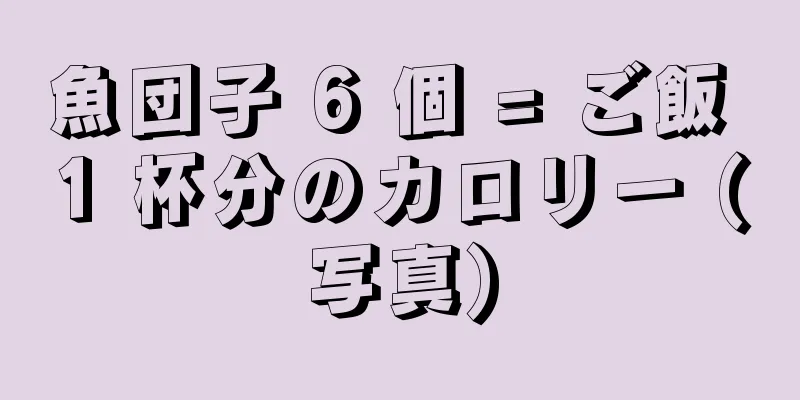 魚団子 6 個 = ご飯 1 杯分のカロリー (写真)