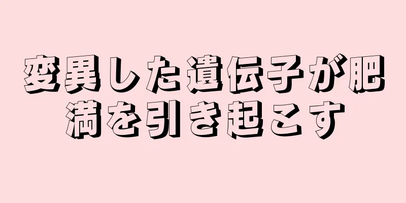 変異した遺伝子が肥満を引き起こす