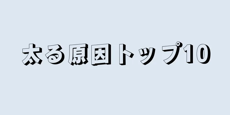 太る原因トップ10