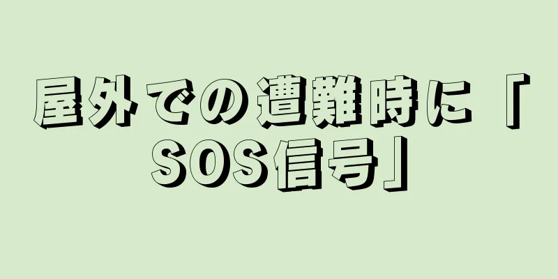屋外での遭難時に「SOS信号」