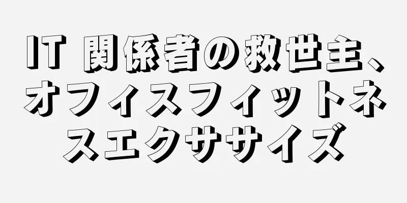 IT 関係者の救世主、オフィスフィットネスエクササイズ